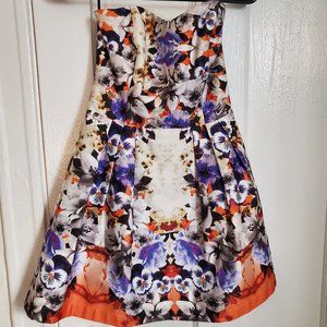 Asos Floral Fit and Flare Dress Size 2